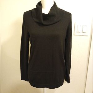 LOFT Black Cowl Neck Tunic, Sz M